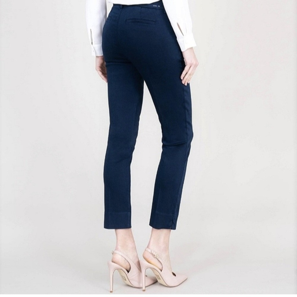 Level 99 Women's Frances Lacey Straight Leg Ankle Pants Navy 29